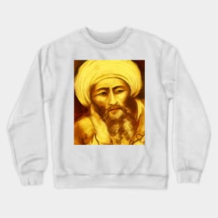 Averroes Golden Portrait | Averroes Artwork 9 Crewneck Sweatshirt